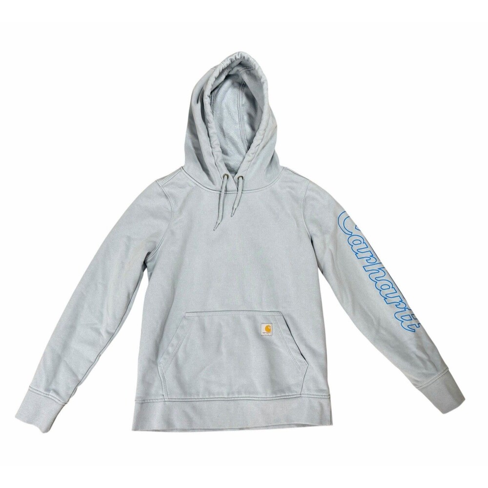 Carhartt Rain Defender Hoodie Relaxed Fit Mens Size Small Blue Sweatshirt